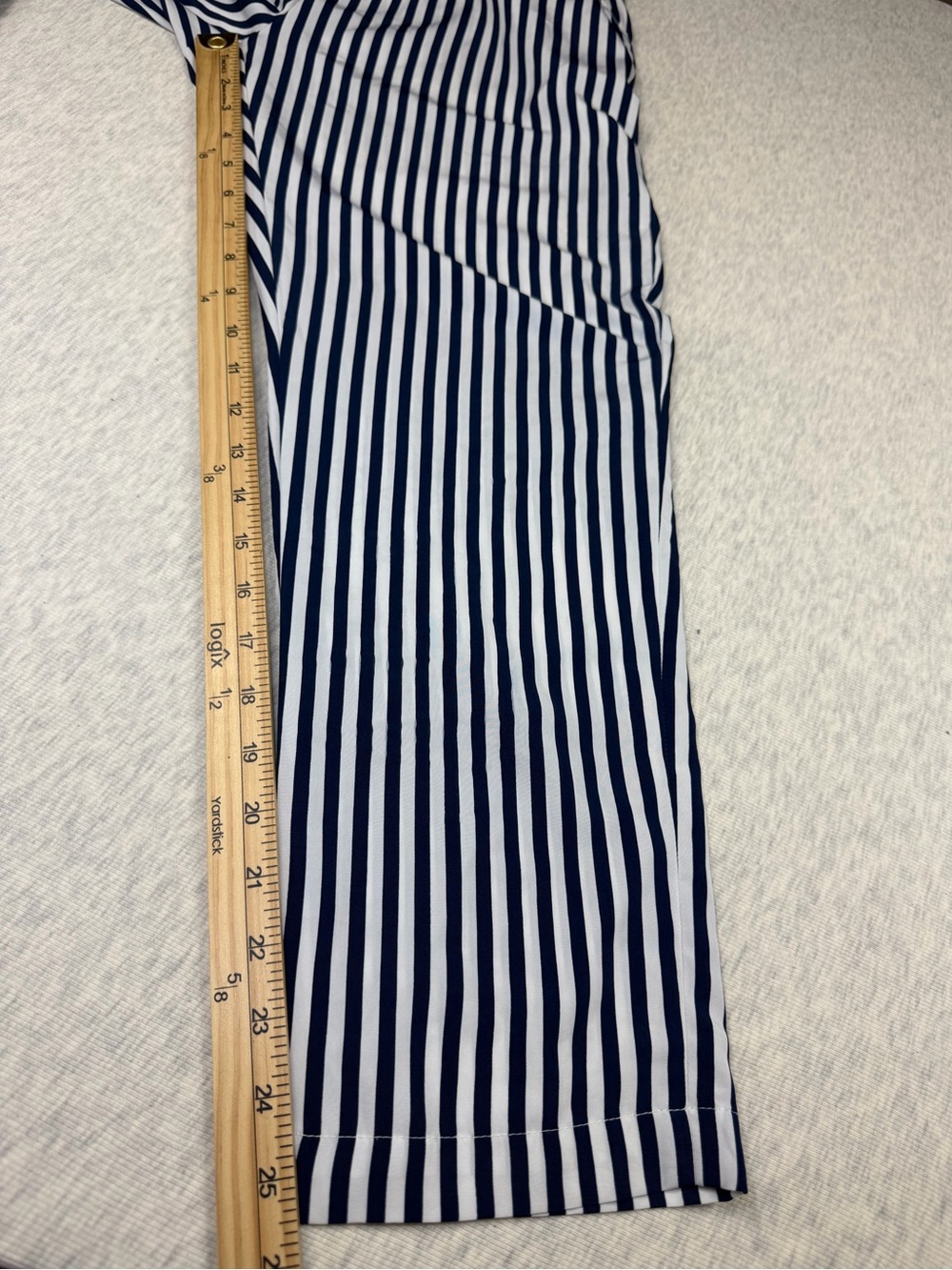 Lauren Ralph Lauren Petite Striped Pull-On Pants Navy White Size 8P - Picture 11 of 11